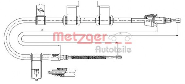 METZGER 17.2540 - Seilzug, Feststellbremse