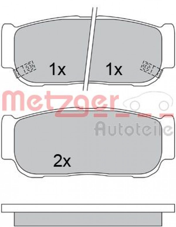 METZGER 1170557 - Bremsbelagsatz, Scheibenbremse