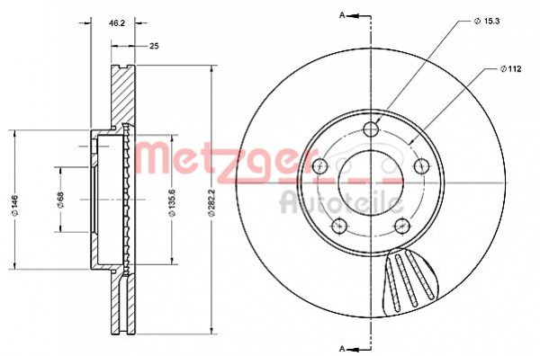 METZGER 6110231 - Bremsscheibe