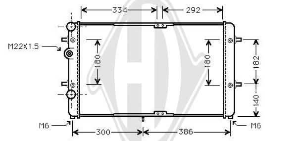DIEDERICHS DCM3432 - Kühler, Motorkühlung