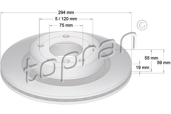 TOPRAN 500573 - Bremsscheibe