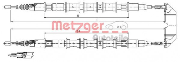 METZGER 11.5933 - Seilzug, Feststellbremse