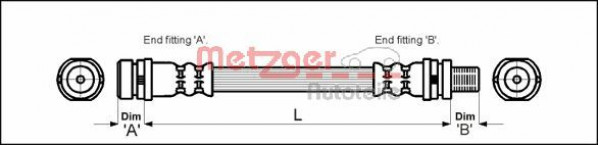 METZGER 4112506 - Bremsschlauch