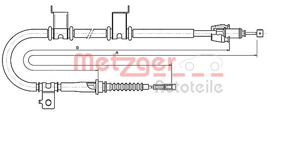 METZGER 17.6052 - Seilzug, Feststellbremse