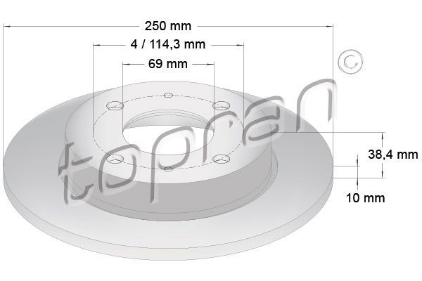 TOPRAN 407960 - Bremsscheibe