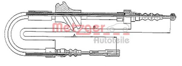 METZGER 10.7541 - Seilzug, Feststellbremse