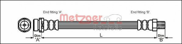 METZGER 4112519 - Bremsschlauch