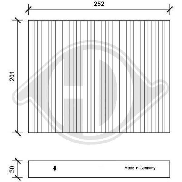 DIEDERICHS DCI0220 - Filter, Innenraumluft
