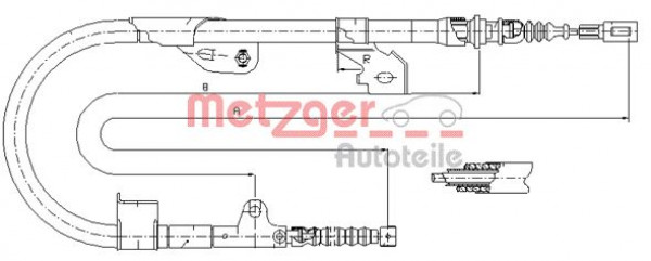 METZGER 17.0113 - Seilzug, Feststellbremse