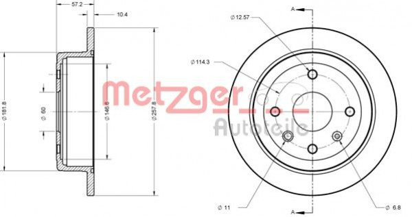 METZGER 6110432 - Bremsscheibe