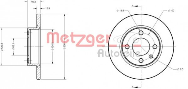METZGER 6110309 - Bremsscheibe
