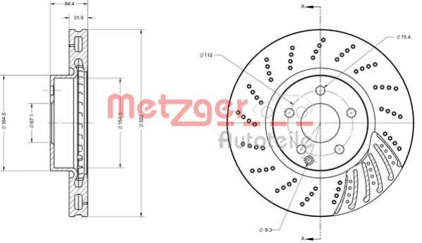 METZGER 6110501 - Bremsscheibe