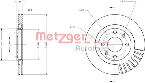 METZGER 6110067 - Bremsscheibe