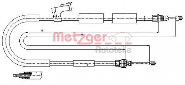 METZGER 17.0684 - Seilzug, Feststellbremse