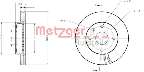 METZGER 6110525 - Bremsscheibe