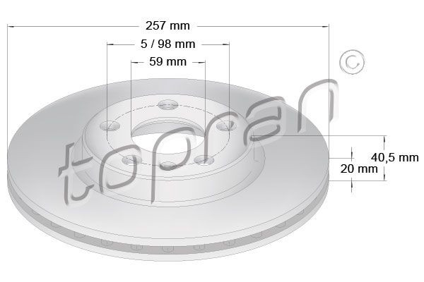 TOPRAN 722449 - Bremsscheibe