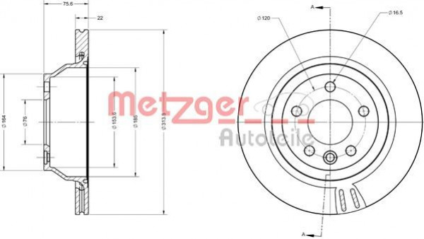 METZGER 6110344 - Bremsscheibe