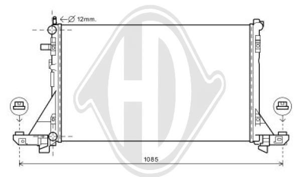 DIEDERICHS DCM2968 - Kühler, Motorkühlung
