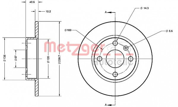 METZGER 6110650 - Bremsscheibe