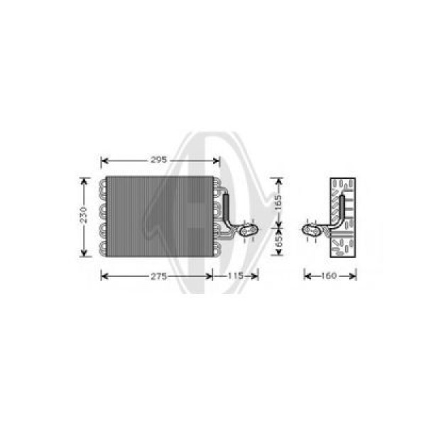 DIEDERICHS DCV1130 - Verdampfer, Klimaanlage