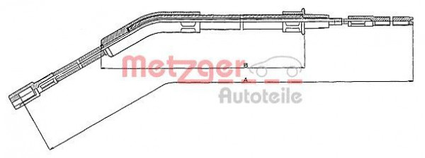 METZGER 10.715 - Seilzug, Feststellbremse