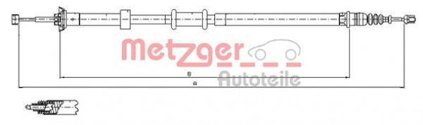 METZGER 12.0726 - Seilzug, Feststellbremse