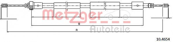 METZGER 10.4654 - Seilzug, Feststellbremse