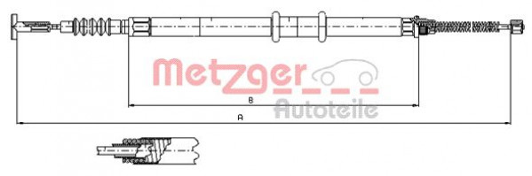 METZGER 491.12 - Seilzug, Feststellbremse
