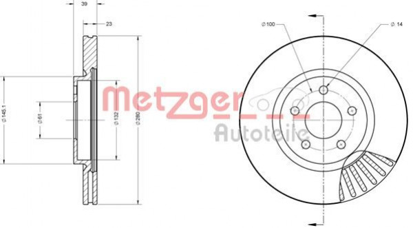 METZGER 6110709 - Bremsscheibe