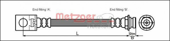 METZGER 4113524 - Bremsschlauch