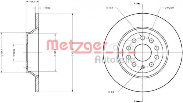 METZGER 6110747 - Bremsscheibe