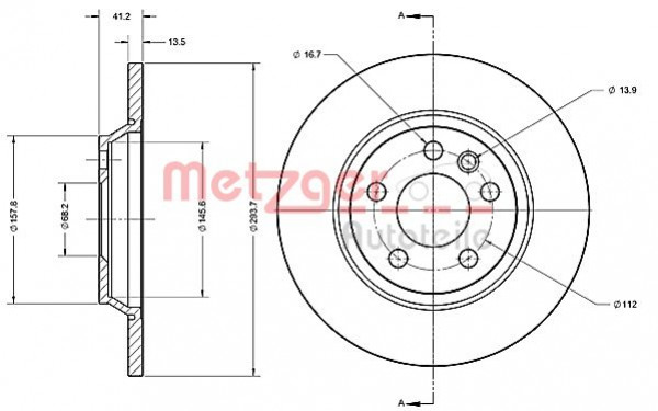METZGER 6110275 - Bremsscheibe