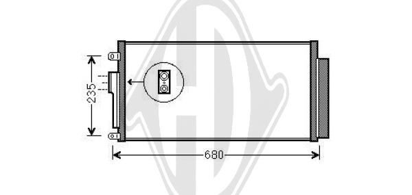 DIEDERICHS DCC1633 - Kondensator, Klimaanlage