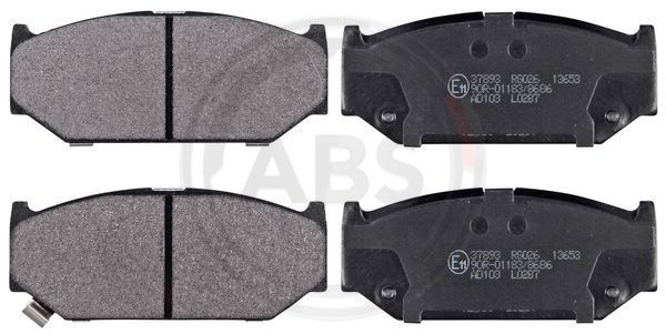 A.B.S. 37893 - Bremsbelagsatz, Scheibenbremse