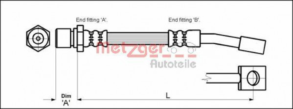 METZGER 4114679 - Bremsschlauch