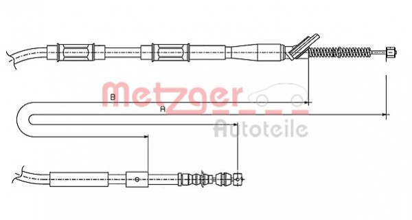 METZGER 17.1446 - Seilzug, Feststellbremse