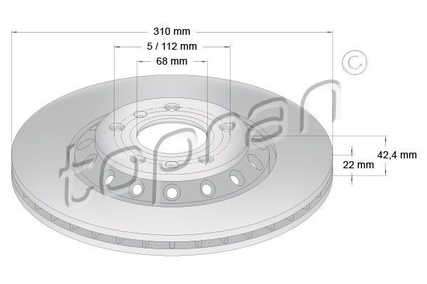 TOPRAN 113260 - Bremsscheibe
