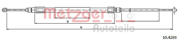 METZGER 10.4269 - Seilzug, Feststellbremse