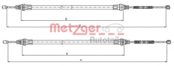 METZGER 10.9336 - Seilzug, Feststellbremse