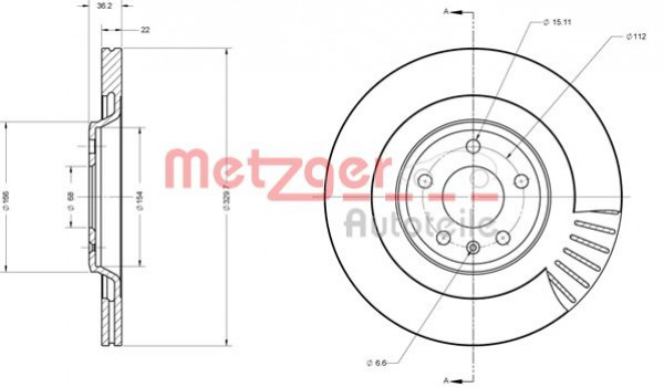 METZGER 6110616 - Bremsscheibe