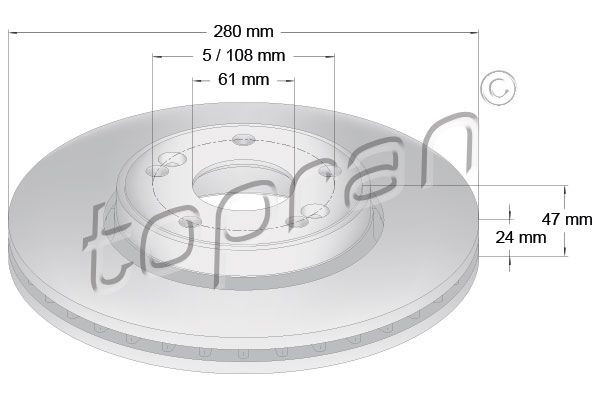 TOPRAN 700832 - Bremsscheibe