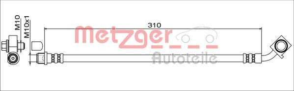 METZGER 4111551 - Bremsschlauch