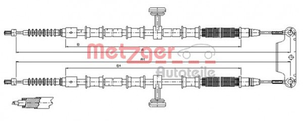 METZGER 11.5945 - Seilzug, Feststellbremse