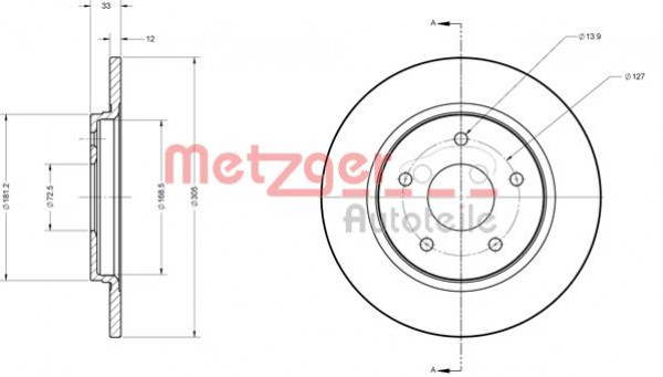 METZGER 6110120 - Bremsscheibe