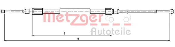 METZGER 10.4159 - Seilzug, Feststellbremse