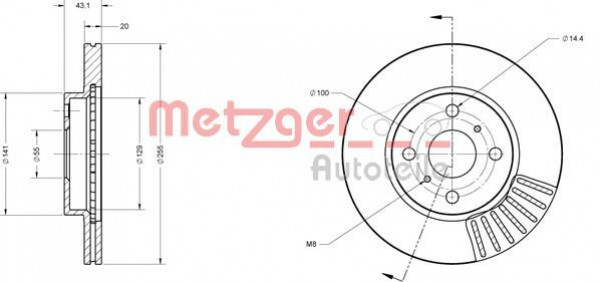 METZGER 6110154 - Bremsscheibe