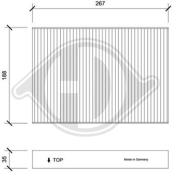 DIEDERICHS DCI1210 - Filter, Innenraumluft