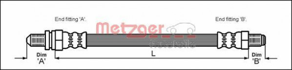 METZGER 4112502 - Bremsschlauch