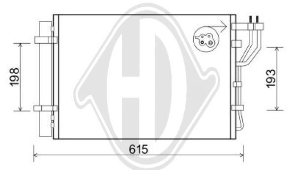 DIEDERICHS DCC1542 - Kondensator, Klimaanlage