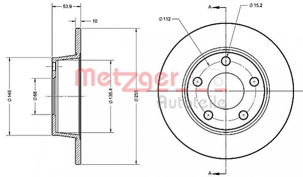 METZGER 6110490 - Bremsscheibe